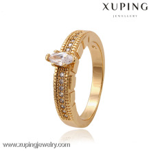 13417 Xuping joyería de moda al por mayor de China 18k anillo de oro diseños de lujo anillos de cristal encanto de joyería para mujeres